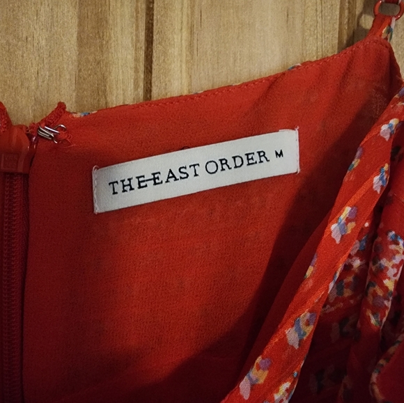 Floral Rouched Mini Dress - Red - Picture 6 of 6